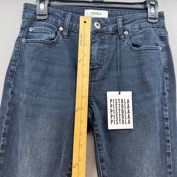 Pistola Jeans Women's 27 Audrey Mid Rise Skinny Dark Wash Past Midnight Preppy - Picture 4 of 14